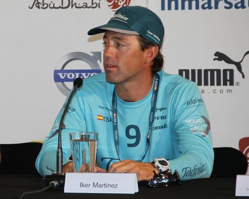 Iker Martinez speaking at the Media Conference, Auckland stopover, in the Volvo Ocean Race © Richard Gladwell www.photosport.co.nz